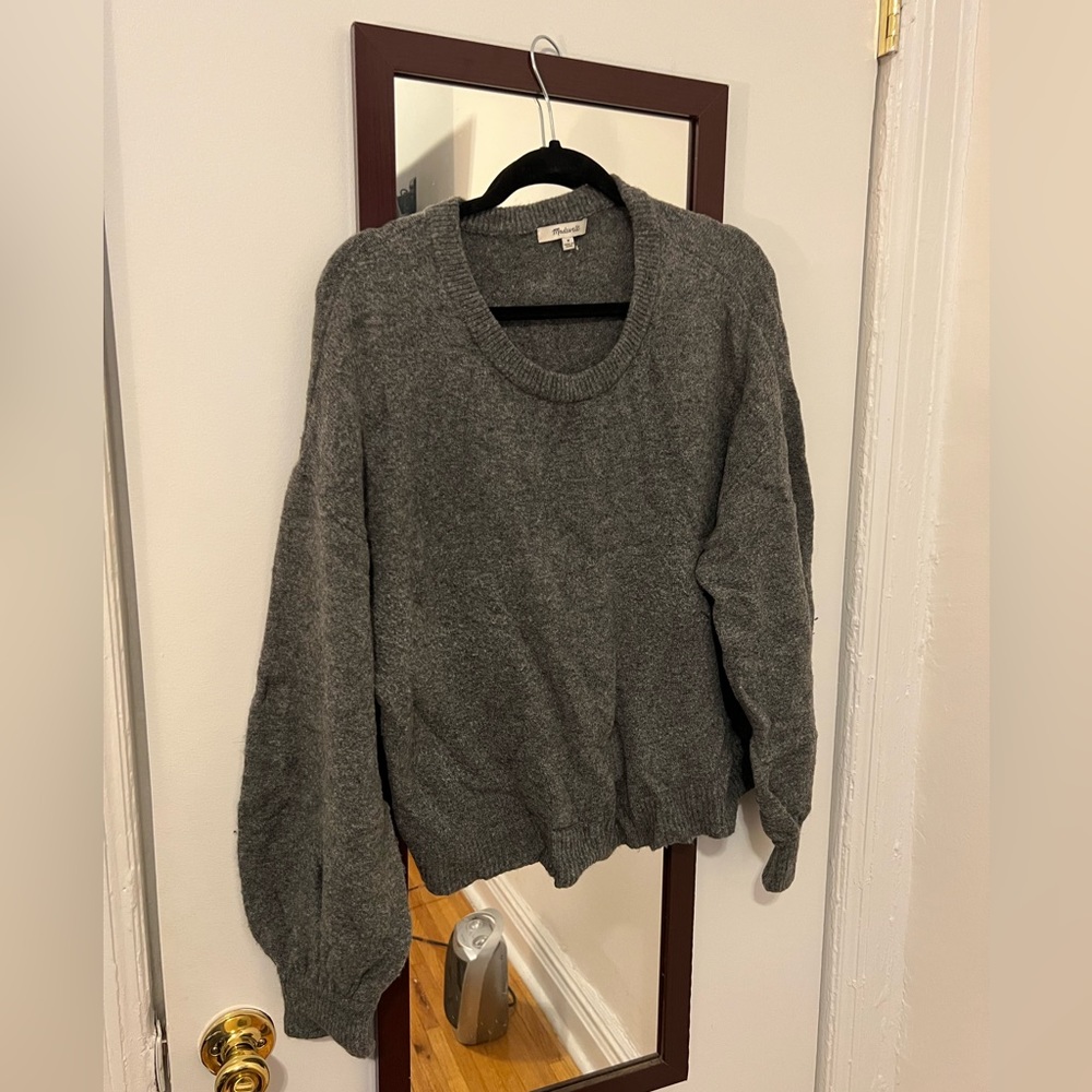Madewell dark gray oversized sweater